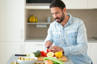 men in kitchen